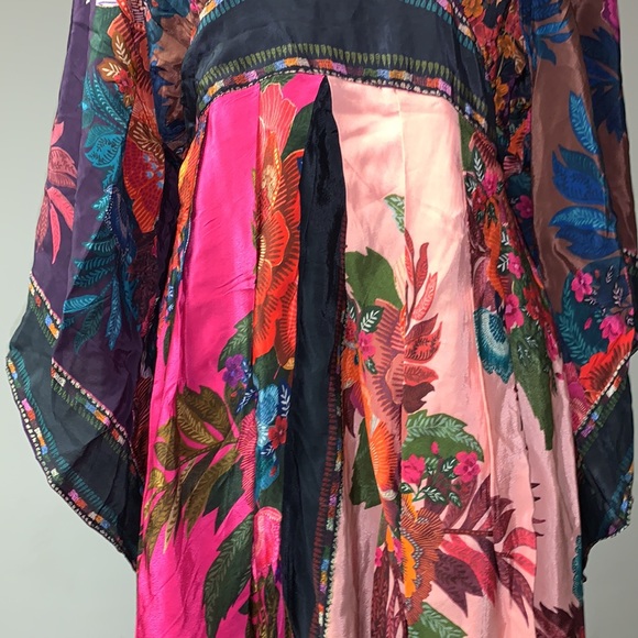 Farm Rio Flower Scarves Maxi Dress Small - Picture 5 of 13